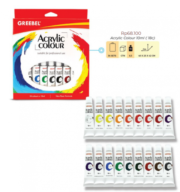 Grebel Acrylic Colours 10 ml